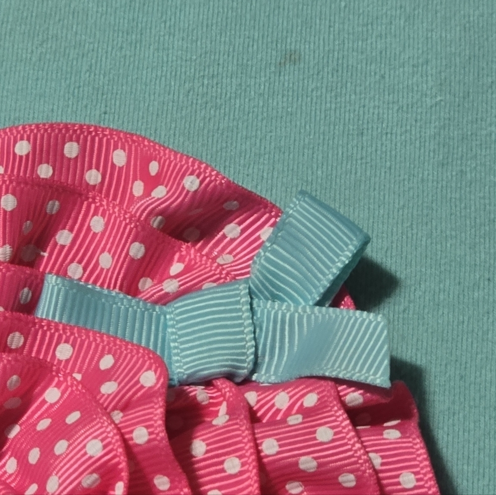 Emily Rose Cupcake Ruffle Dress Size 2T Teal And Pink - Picture 3 of 5